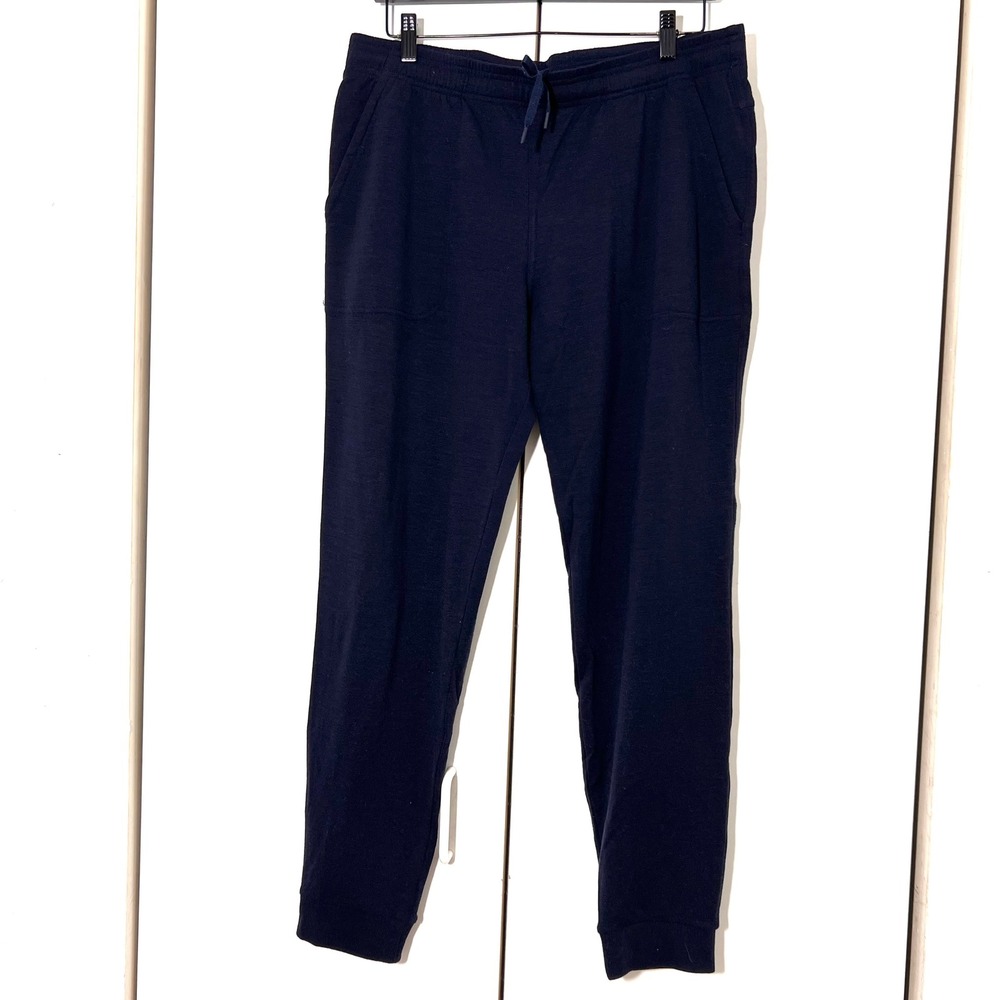 Icebreaker Pants Mens XL Blue Merino Wool Jogger Lounge Hiking Outdoors - Picture 2 of 8